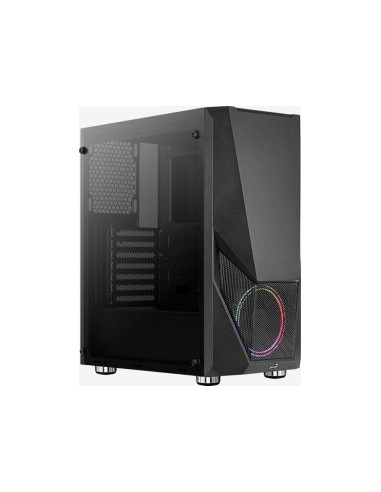 Aerocool Zauron Midi-Tower, Tempered Glass - black