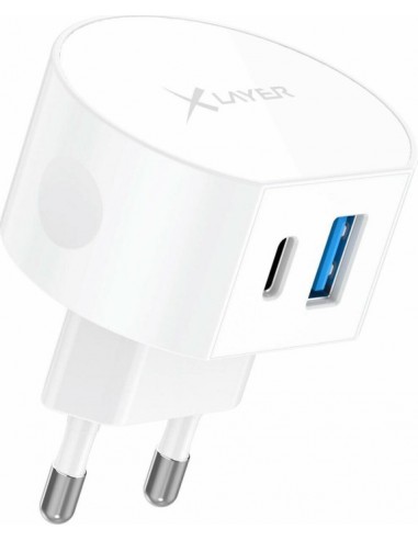 XLayer Dual Typ-C (USB-C)/USB QC 3.0 20W White