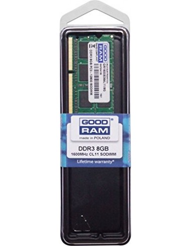 GOODRAM DDR3 1600 MT/s       8GB SODIMM 204pin