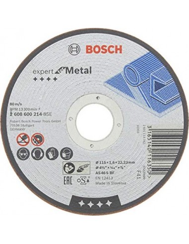 Bosch cutting disk straight 115x1,6 mm for Metal