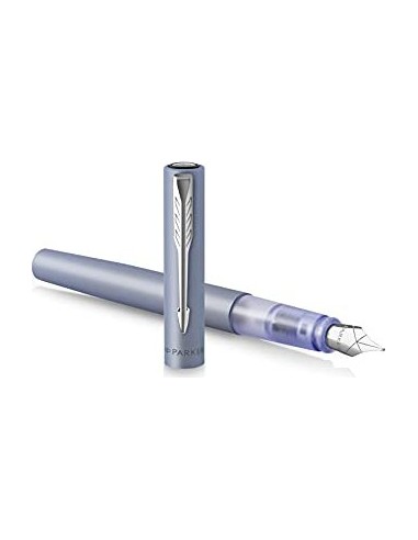 Parker Vector XL Metallic Silver Blue C.C. Fountain Pen M