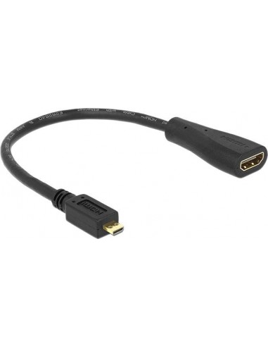 DeLOCK 65391 HDMI cable 0.23 m HDMI Type A (Standard) HDMI Type D (Micro) Black