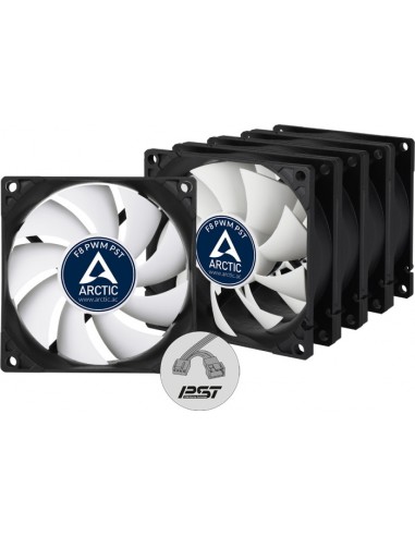 ARCTIC F8 PWM PST - 80 mm PWM PST Case Fan Computer case 8 cm Black, White 5 pc(s)