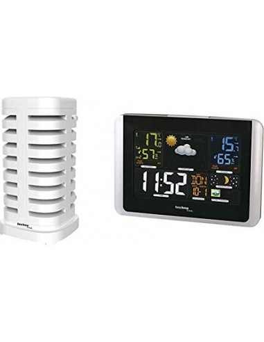 Technoline WS 6442 digital weather station Black, Silver LCD Battery