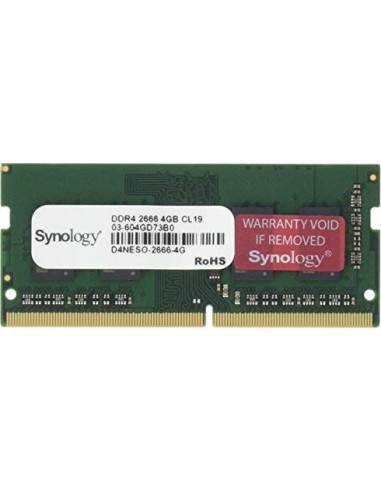 Synology D4NESO-2666-4G memory module 4 GB 1 x 4 GB DDR4 2666 MHz