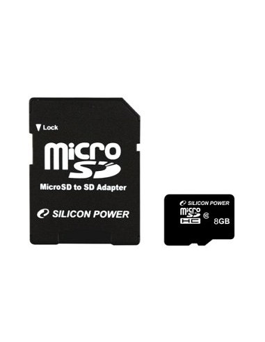 Silicon Power SP008GBSTH010V10SP memory card 8 GB MicroSDHC Class 10