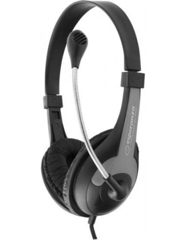 Esperanza EH158K headphones/headset Head-band Black, Grey