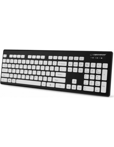 Esperanza EK130K keyboard USB QWERTY UK English Black,Silver