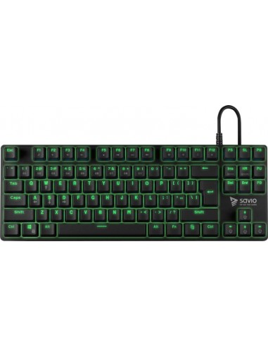 Savio Mechanical Gaming Keyboard SAVIO Tempest RX TKL Outemu BROWN USB QWERTY English Black