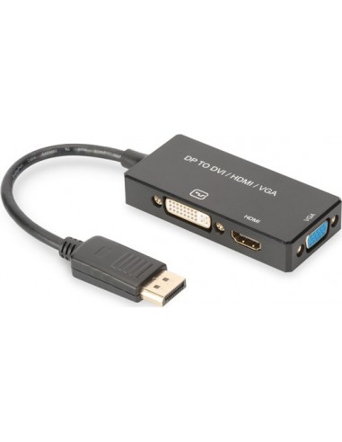 DIGITUS DisplayPort 3in1 Adapter DP/HDMI+DVI+VGA