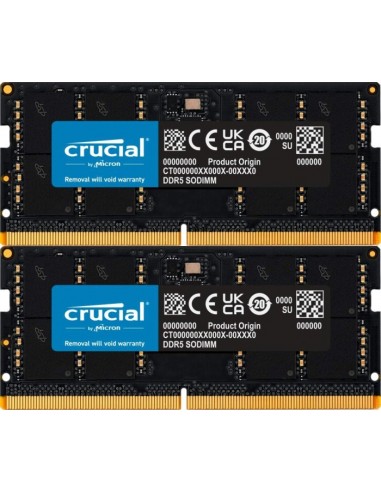 Crucial 64GB Kit DDR5-4800 (2x32GB) SODIMM CL40 (16Gbit)