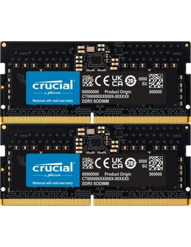 Crucial 16GB Kit DDR5-4800 (2x8GB) SODIMM CL40 (16Gbit)