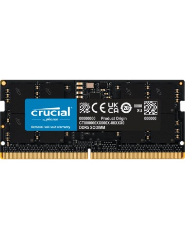 Crucial 16GB DDR5-4800 SODIMM CL40 (16Gbit)