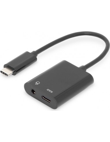 DIGITUS USB Type-C Adapter Type-C to USB--C + 3.5mm Jack