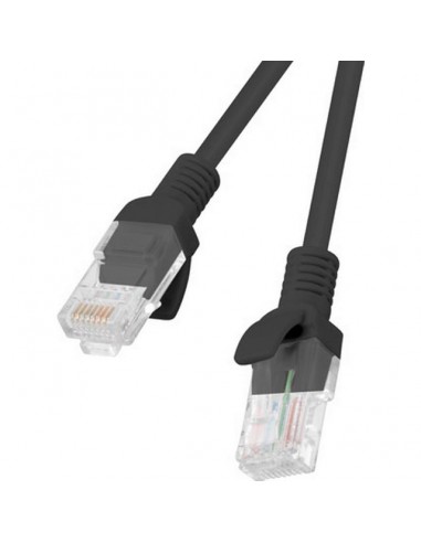 Lanberg PCU6-10CC-0200-BK networking cable 2 m Cat5e U/UTP (UTP) Black