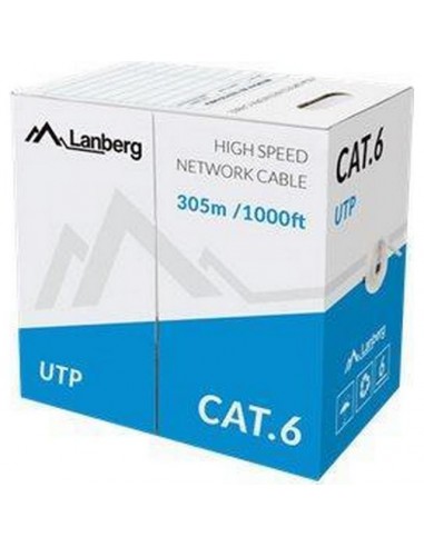 Lanberg LCU6-21CU-0305-BK networking cable Black 305 m Cat6 U/UTP (UTP)