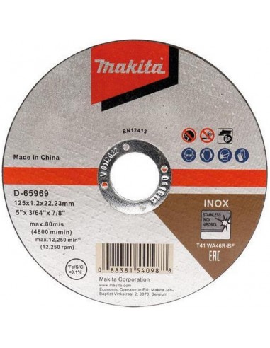 Makita D-65969-12 cutting disc 125x1,2mm INOX