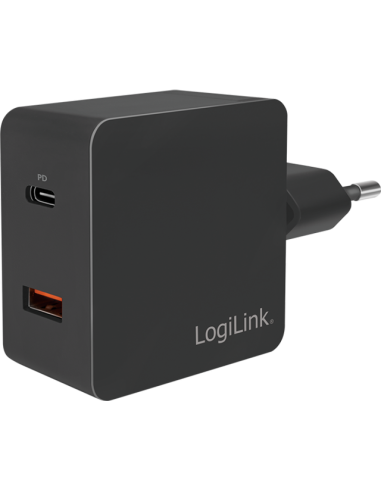 LogiLink Steckdosendapter 1x USB 1x USB-C - PA0220