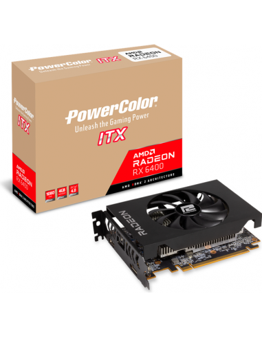 PowerColor Radeon RX 6400 ITX 4GB GDDR6 (AXRX 6400 4GBD6-DH)