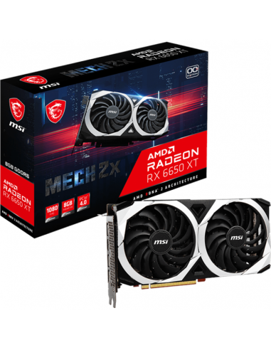 MSI MECH 2X AMD Radeon RX 6650 XT OC Graphic card 8GB GDDR6 PCI Express 4.0 ATX Black, Silver