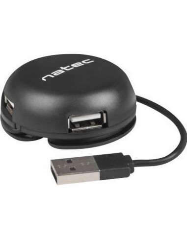 NATEC NHU-1330 interface hub USB 2.0 480 Mbit/s Black