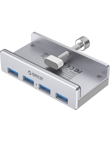 ALLNET ALL-USB3-HUB-4-CLIP interface hub USB 3.2 Gen 1 (3.1 Gen 1) Type-A 5000 Mbit / s Silver