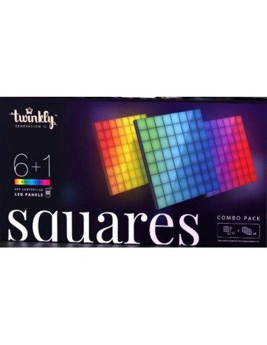 Twinkly Squares Combo Pack 6 Blocks (1 master + 5 extension) x 64 pixels RGB