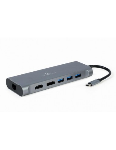 Gembird A-CM-COMBO8-01 USB Type-C 8-in-1 multi-port adapter