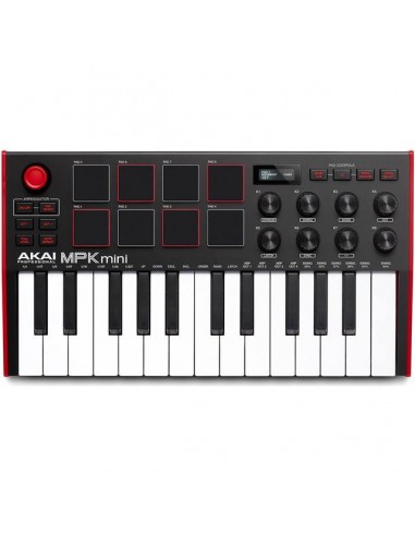 AKAI MPK Mini MK3 Control keyboard Pad controller MIDI USB Black, Red