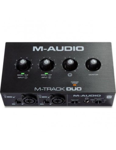 M-AUDIO M-Track Duo USB Audio interface Crystal preamplifier 16 bit 48 kHz Black