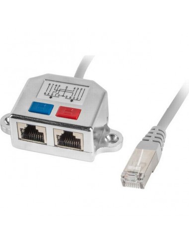 Lanberg AD-0026-S adapter (RJ45 M - 2 x RJ45 F gray color)