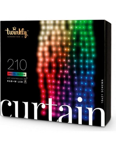 TWINKLY Curtain 210 (TWW210SPP-TEU) Intelligent LED Lights 210 LED RGB + W 2.1 m