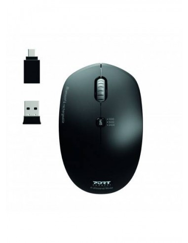 Designs 900707 mouse Ambidextrous Bluetooth + USB Type-A Optical 2400 DPI