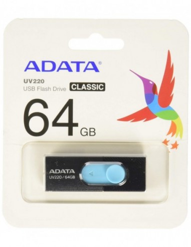 ADATA USB 2.0 Stick UV220 64GB Black/Blue