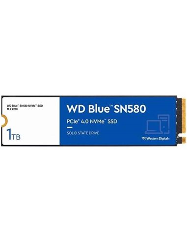 WD Blue 1TB SN580 NVME M.2 PCIe 4.0 x4 WDS100T3B0E