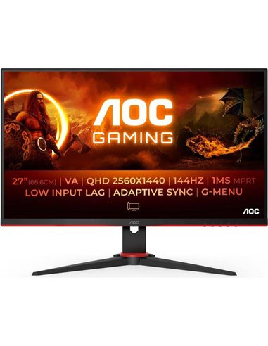 AOC G2 Q27G2E/BK computer monitor 68.6 cm (27") 2560 x 1440 pixels Quad HD Black, Red