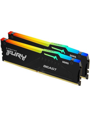 DDR5 64GB KIT 2x32GB PC 5600 Kingston FURY Beast RGB EX KF556C36BBEAK2-64