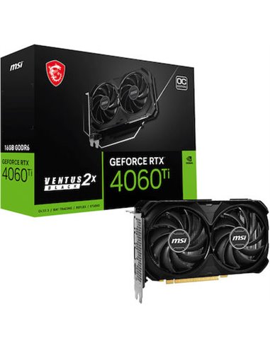 MSI GeForce® RTX 4060 TI 16GB Ventus 2X BLACK OC