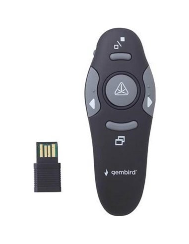 Gembird *Wireless presenter with laser pointer 660 nm 10 m Black