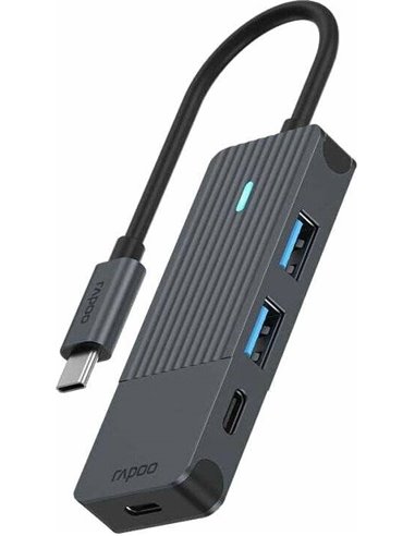 Rapoo USB-C Hub gray USB-C to USB-A and USB-C