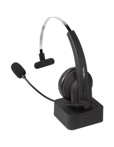 LogiLink Bluetooth Headset, Mono, with charging stand BT0059