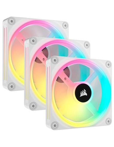 Corsair iCUE LINK QX120 RGB 120mm PWM Fan Starter Kit - White - CO-9051006-WW