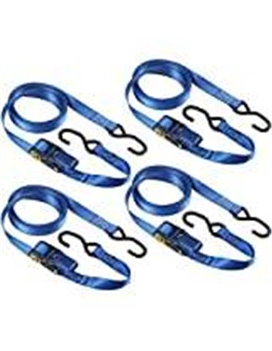 Master Lock 4 Ratchet tie-down with S-Hooks 5m blue 4367EURDAT