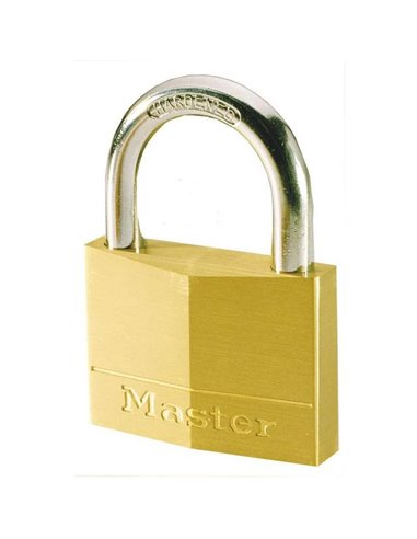 Master Lock Solid Brass Body Padlock 16mm 4-Pin Cyl. 130EURD