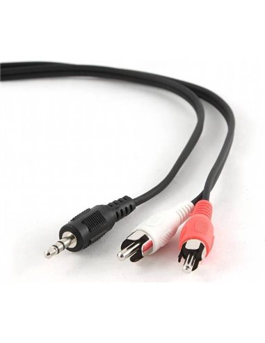 Gembird 1.5m, 3.5mm/2xRCA, M/M audio cable Black, Red, White