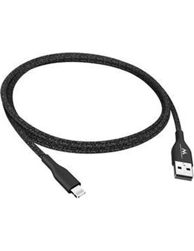 IOS MFi Cable Charging Data Transfer Fast Charge USB 2.4A Black 1m 5V 2.4A Nylon