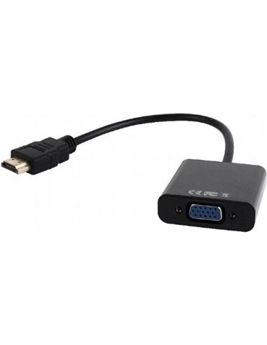 Gembird A-HDMI-VGA-03 video cable adapter 0.15 m HDMI Type A (Standard) VGA (D-Sub) Black