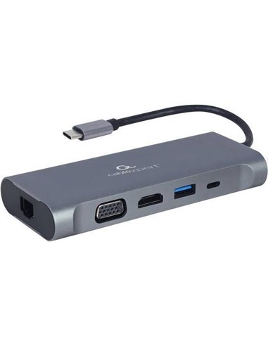 Gembird A-CM-COMBO7-01 interface hub USB 3.2 Gen 1 (3.1 Gen 1) Type-A 625 Mbit/s Grey