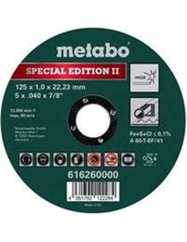 Metabo Special Edition II 125x 1.0x22.23mm Inox