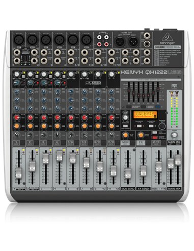 Behringer QX1222USB audio mixer 16 channels